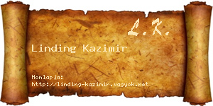 Linding Kazimir névjegykártya